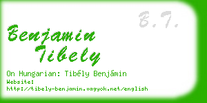 benjamin tibely business card