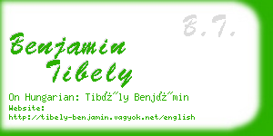 benjamin tibely business card